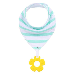 2 Pack, Organic Cotton Baby Drool Bib & Teether