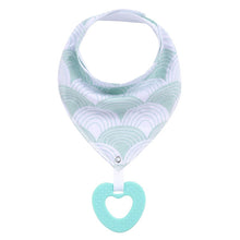 Load image into Gallery viewer, 2 Pack, Organic Cotton Baby Drool Bib &amp; Teether