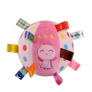 Eco, Love & Other Stuff - baby's development toy- princess on pink ball  - educational toy - soft - colourful 