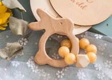 Load image into Gallery viewer, Baby Wooden Rattle &amp; Teether