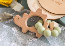 Load image into Gallery viewer, Baby Wooden Rattle &amp; Teether