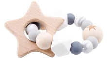 Load image into Gallery viewer, Baby Wooden Rattle &amp; Teether