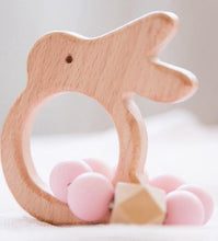 Load image into Gallery viewer, Baby Wooden Rattle &amp; Teether