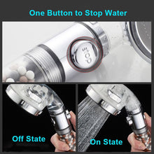 Load image into Gallery viewer, Water saving shower head with Mineral &amp; Energy Filter Balls