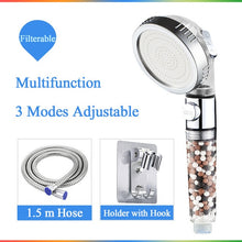 Load image into Gallery viewer, Water saving shower head with Mineral &amp; Energy Filter Balls