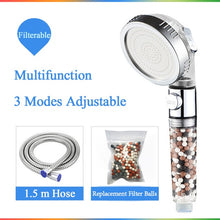 Load image into Gallery viewer, Water saving shower head with Mineral &amp; Energy Filter Balls