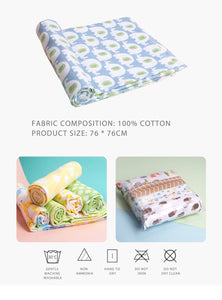 4 PACK - Newborn Baby, Cotton, Muslin Blankets