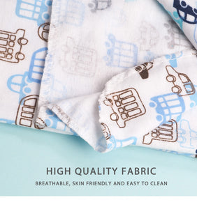 4 PACK - Newborn Baby, Cotton, Muslin Blankets