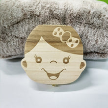 Load image into Gallery viewer, Wooden Baby Tooth Box Organizer