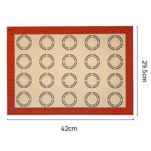 Load image into Gallery viewer, Eco, Love &amp; Other Stuff Silicone Baking Mat, reusable, durable, washable, circles in background when baking macarons, comes in different sizes and colours, starting from $37