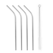 Load image into Gallery viewer, Eco, Love &amp; Other Stuff 4Pcs Stainless Steel Metal Drinking Straw Straight Bent with Brush