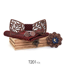 Load image into Gallery viewer, Eco, Love &amp; Other Stuff Wooden Bow Tie, Handkerchief Set And Box Fashion Novelty ties