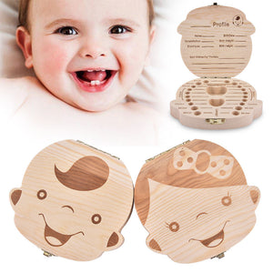 Eco, Love & Other Stuff Wooden Baby Tooth Box Organizer