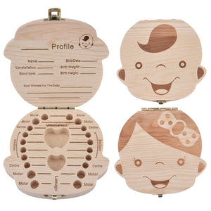 Eco, Love & Other Stuff Wooden Baby Tooth Box Organizer