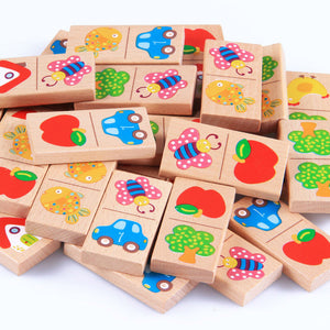 Eco, Love & Other Stuff 28pcs Baby Wooden Domino Block Toys