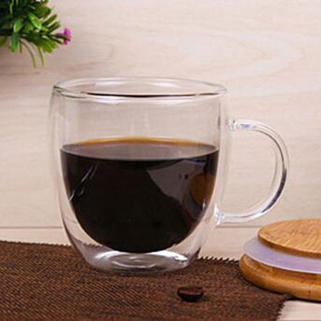 Heat Resistant Double Wall Glass Themal Cup Espresso Coffee Set