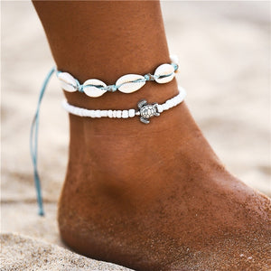 Eco, Love & Other Stuff Island Life: Ocean - Starfish Stone Beads Shells Pendant, Anklet