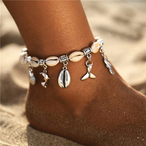 Eco, Love & Other Stuff Island Life: Ocean - Starfish Stone Beads Shells Pendant, Anklet